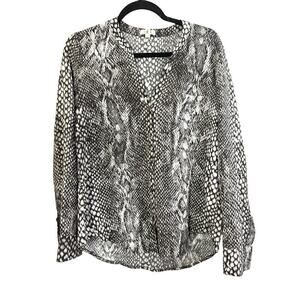 SOFT JOIE Python Snake Print Blouse Shirt Top - Sz XS